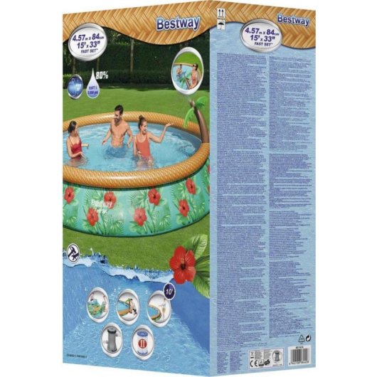 Piscina Bestway Fast Set Palma 457 cm con bomba y filtro