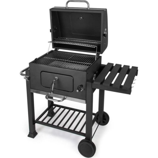 Barbacoa de carbón Fieldmann FZG 1008 56x42 cm con tapa y ruedas