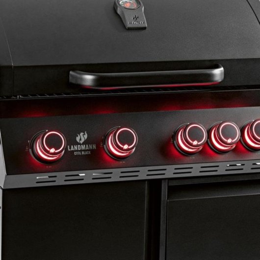 Barbacoa de Gas Landmann Cool Black 4.1 maxX 18.6 kW 76 cm x 41 cm Negra