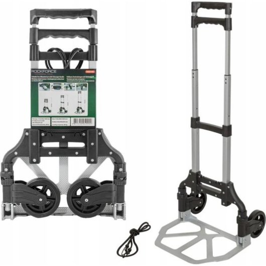 Carrinho de ferramentas Rockforce dobrável 80 kg plataforma 400x390x1000 mm