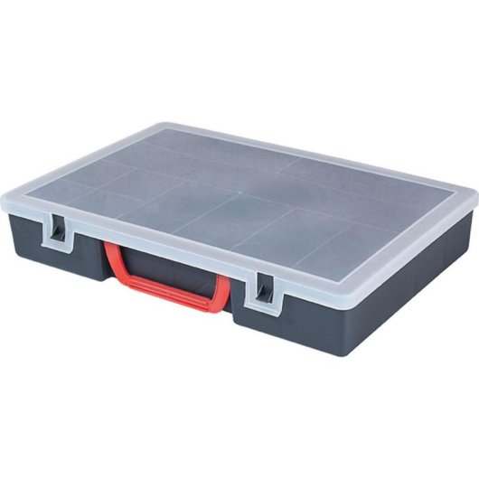 Organizador de herramientas transparente Mega 35524 11 compartimentos 350x250x60mm