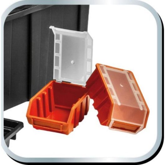 Caja de herramientas Neo 84-115 con ruedas 70x40x40 cm módular negra