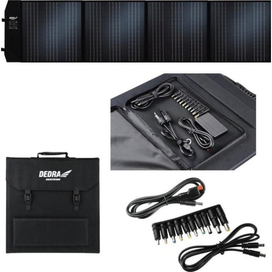 Panel Solar Dedra DEZT0100 100W 4 Puertos DC USB Plegable Portátil