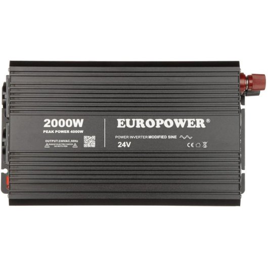Fuente de Alimentación Europower INV/24/2000/MS/S 2000W Eficiencia 88% con USB y Doble Schuko