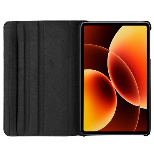 Funda Cool Giratoria para Xiaomi Pad 7 / 7 Pro / 8 / 8 Pro Polipiel Negro