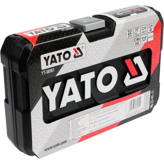 Satz mechanischer Werkzeuge Yato YT-38561 22 Werkzeuge Chrom-Vanadium-Stahl