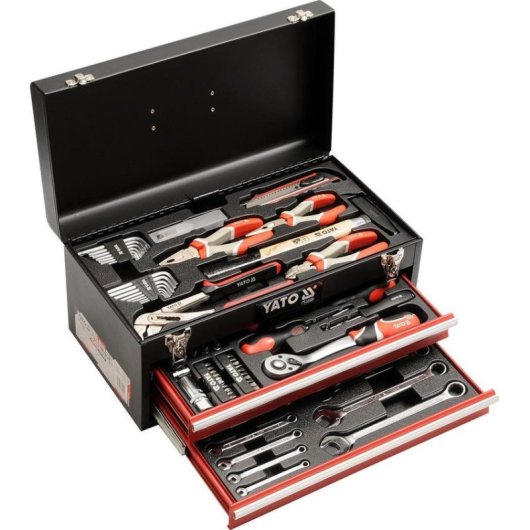 Caja de herramientas Yato 80 piezas YT-38951 con grzechotka y bity