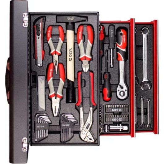 Caja de herramientas Yato 80 piezas YT-38951 con grzechotka y bity