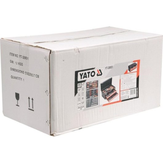Caja de herramientas Yato 80 piezas YT-38951 con grzechotka y bity