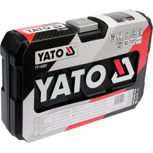 Jogo de chaves de tubo Yato YT-14501 56 peças cromo-vanádio