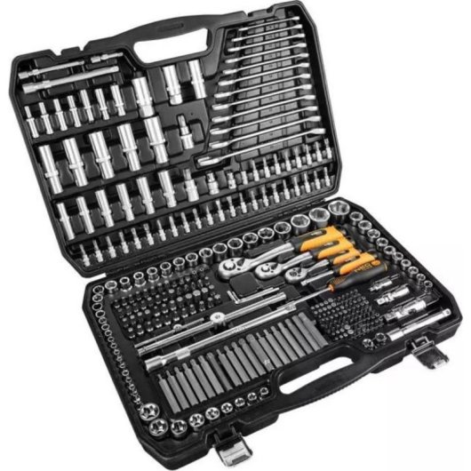 Set de herramientas Neo 300 piezas 1/2 3/8 1/4