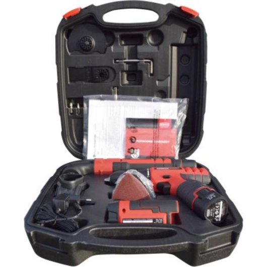 Kit de ferramentas elétricas Modeco 6 elementos 12V 1.5Ah
