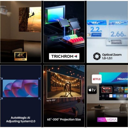 Proiettore Hisense M2SE Pro 4K UHD 1150 Lumen 200" Laser DLP Smart