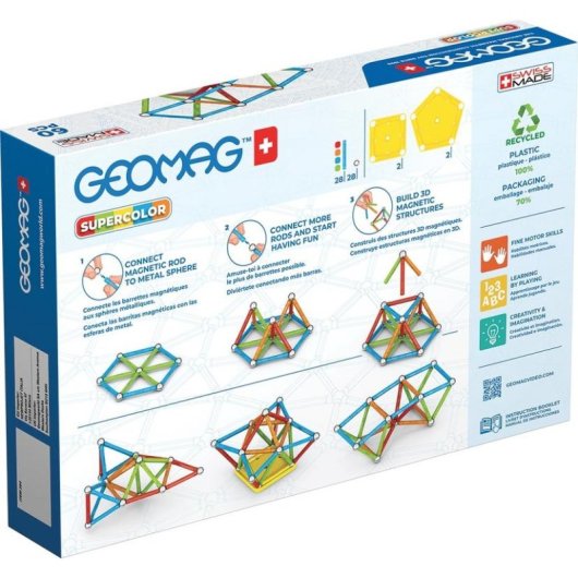 Geomag Supercolor Recycled Juguete Magnético 60 Piezas