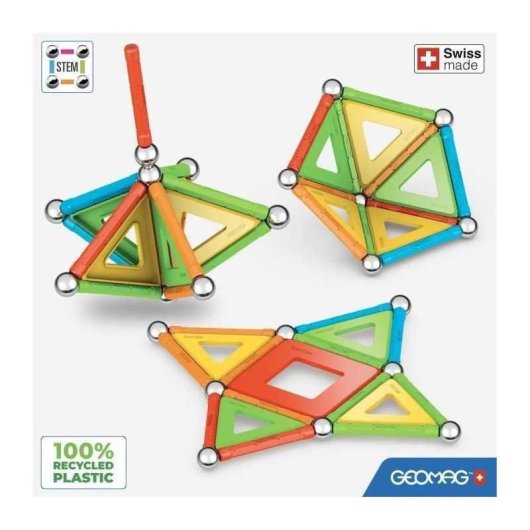 Geomag SuperColor Panels Recycled Juego Construcción Magnético 35 piezas
