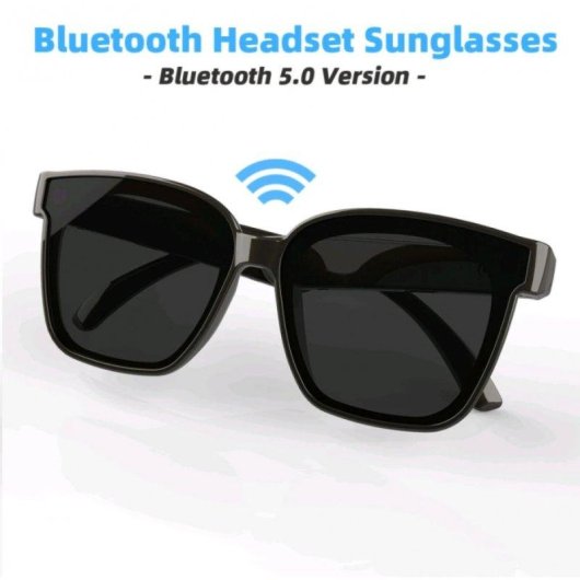Klack Gafas Inteligentes Polarizadas Bluetooth Altavoces Integrados Micrófono Negro