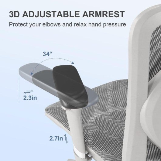 Sedia da Ufficio Ergonomica Sihoo M57 con Braccioli 3D e Supporto Lombare Regolabile