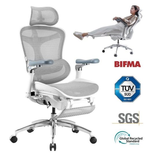 Bürostuhl Ergonomisch Sihoo Doro C300 Pro JT - 5D-Armlehnen, Selbstjustierender Lendenwirbelstütze