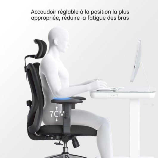 Silla de Oficina Ergonómica Sihoo M18 Soporte Lumbar Ajustable Malla Transpirable Negro