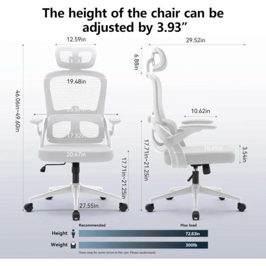 Sedia da Ufficio Ergonomica Sihoo M102c - Altezza Regolabile, Supporto Lombare e Braccioli