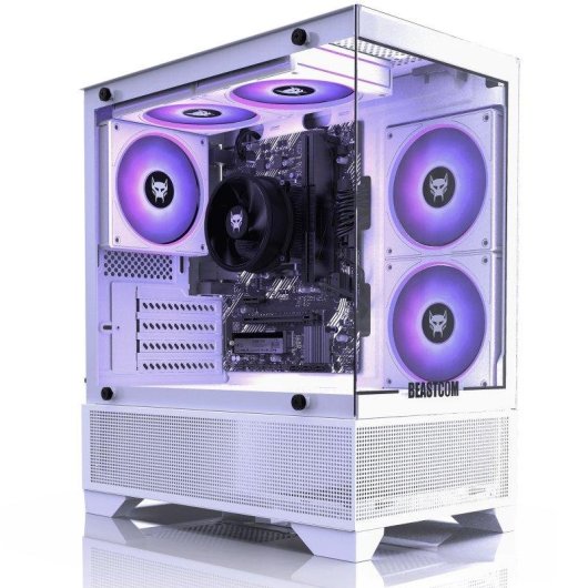 PC de bureau BEASTCOM Q3 AMD Ryzen 5 16GB 512GB SSD Vega 11 Windows 11 Pro RGB