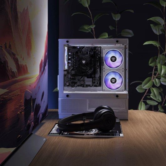 PC de bureau BEASTCOM Q3 AMD Ryzen 5 16GB 512GB SSD Vega 11 Windows 11 Pro RGB