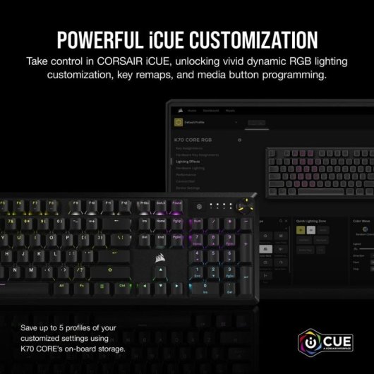 Bundle Corsair K70 CORE Teclado Mecánico Gaming RGB Switch MLX Red Negro + Elgato Stream Deck Neo