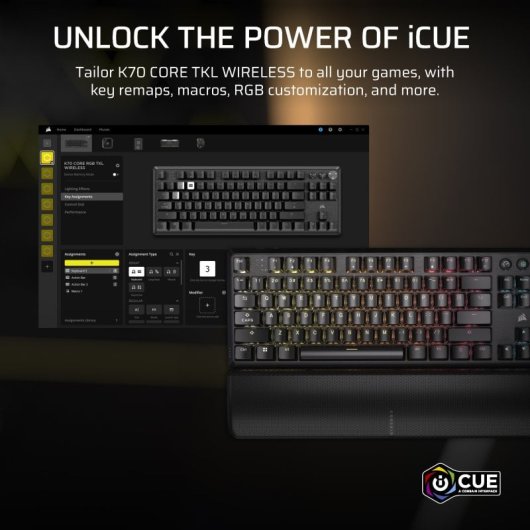 Bundle Corsair K70 CORE TKL Teclado Mecánico Gaming Inalámbrico RGB + Elgato Stream Deck MK.2