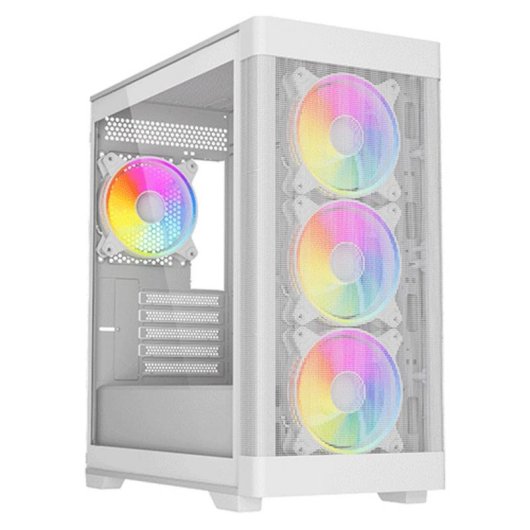 Carcasse PC VIDA Zephyr V2 Micro ATX Verre Trempé Blanc