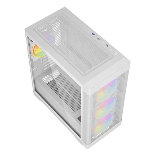 Carcasse PC VIDA Zephyr V2 Micro ATX Verre Trempé Blanc