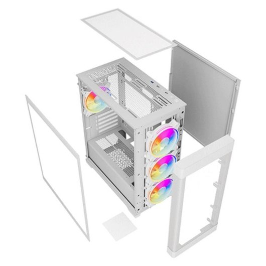 Carcasse PC VIDA Zephyr V2 Micro ATX Verre Trempé Blanc