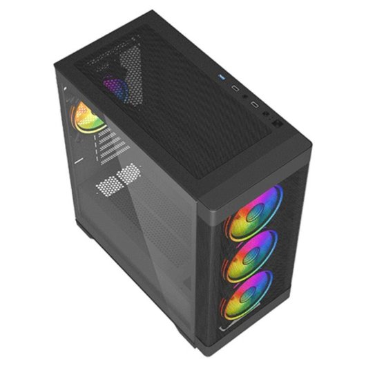 Carcasa VIDA Zephyr V2 Torre micro ATX Negro Vidrio Templado