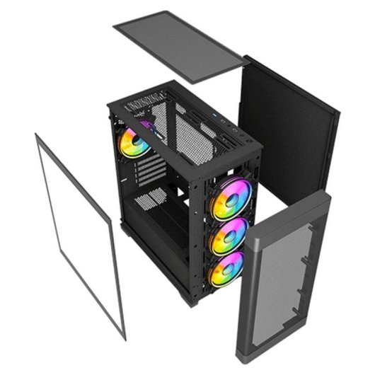 Carcasa VIDA Zephyr V2 Torre micro ATX Negro Vidrio Templado