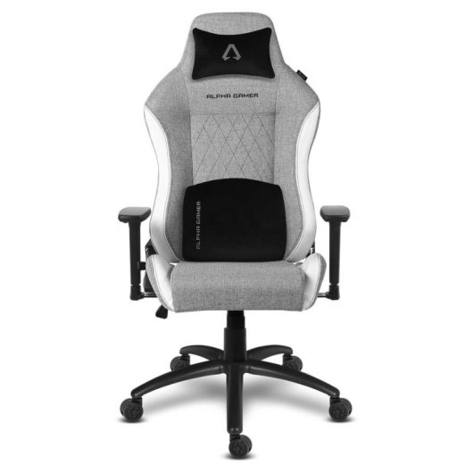 Silla para videojuegos Alpha Gamer Gaia V2 150 kg Asiento y respaldo acolchado Gris