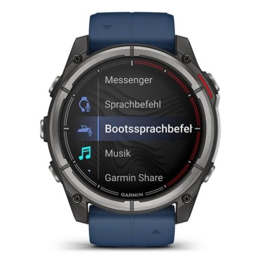 Garmin quatix 8 Pro GPS Bluetooth Wifi 1.4" Negro Azul Correa Única Resistente Agua 10ATM SpO2 Pulsómetro