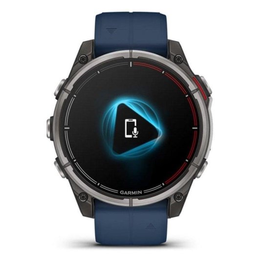 Garmin quatix 8 Pro GPS Bluetooth Wifi 1.4" Negro Azul Correa Única Resistente Agua 10ATM SpO2 Pulsómetro