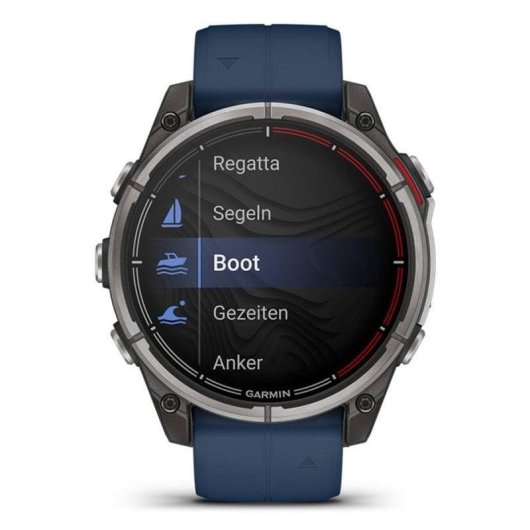 Garmin quatix 8 Pro GPS Bluetooth Wifi 1.4" Negro Azul Correa Única Resistente Agua 10ATM SpO2 Pulsómetro