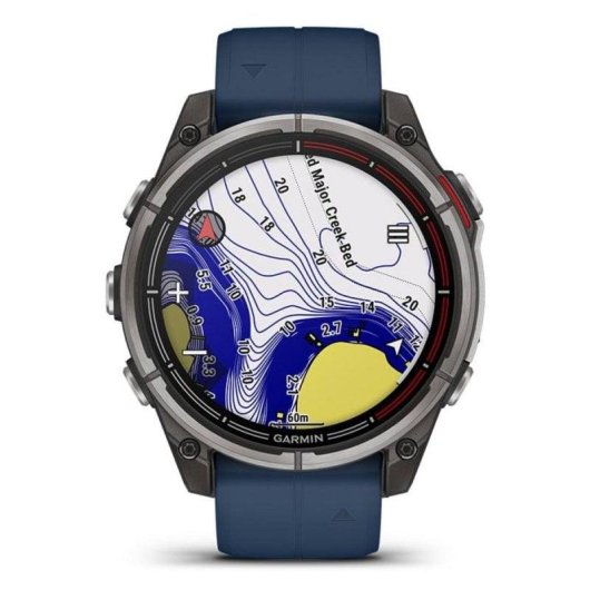 Garmin quatix 8 Pro GPS Bluetooth Wifi 1.4" Negro Azul Correa Única Resistente Agua 10ATM SpO2 Pulsómetro
