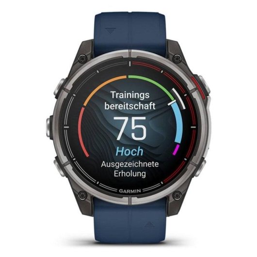 Garmin quatix 8 Pro GPS Bluetooth Wifi 1.4" Negro Azul Correa Única Resistente Agua 10ATM SpO2 Pulsómetro