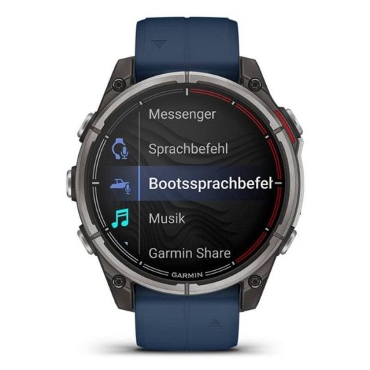Garmin quatix 8 Pro GPS Bluetooth Wifi 1.4" Negro Azul Correa Única Resistente Agua 10ATM SpO2 Pulsómetro