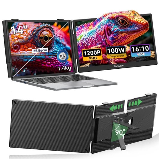Monitor Blackview SCM5 14" FullHD 60Hz IPS Portátil USB-C Carga Inversa Altavoz