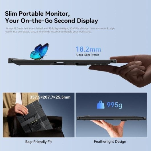 Monitor Blackview Dcm5 14" FullHD 60Hz IPS Dual USB-C Reverse Charging 100W