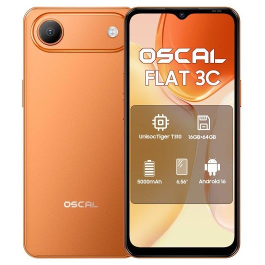 Oscal Flat 3C 4G 4GB 64GB 6.56" Laranja