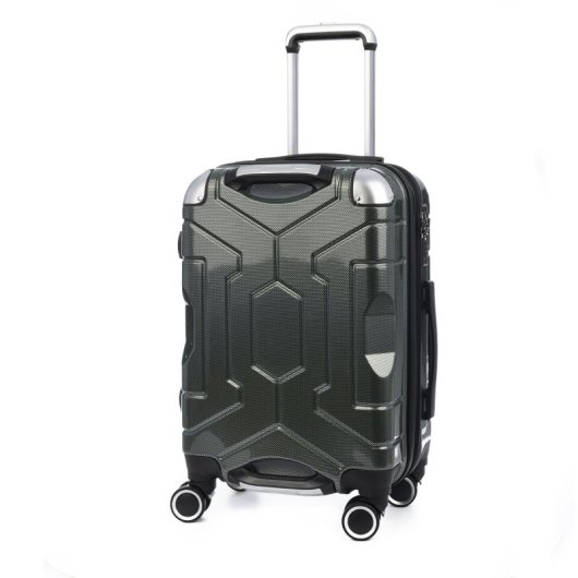 Maleta De Cabina Trolley Extensible En Material Ligero De Abs+pc De Alta Resistencia Con Esquinas Reforzadas. Cerradura Numérica Tsa, 4 Ruedas Dobles Extraíbles Y Giratorias 360°.