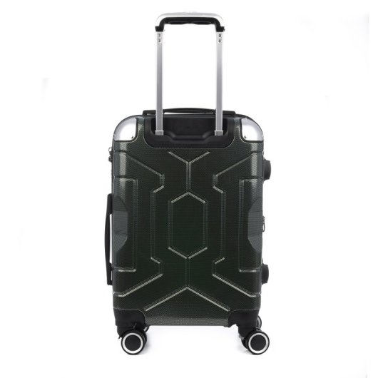 Maleta De Cabina Trolley Extensible En Material Ligero De Abs+pc De Alta Resistencia Con Esquinas Reforzadas. Cerradura Numérica Tsa, 4 Ruedas Dobles Extraíbles Y Giratorias 360°.