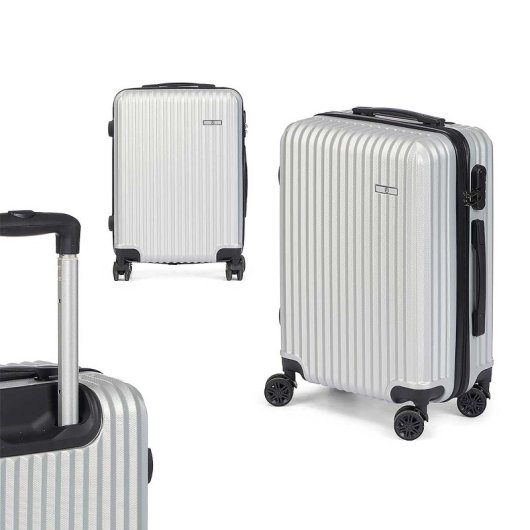 Maleta Trolley De Cabina En Abs, Ligera Y Resistente. Diseño Listón.