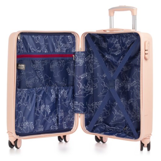 Maleta De Cabina Trolley En Material Ligero De Abs De Alta Resistencia. Cerradura Numérica Y 4 Ruedas Dobles Extraíbles Y Giratorias 360°.
