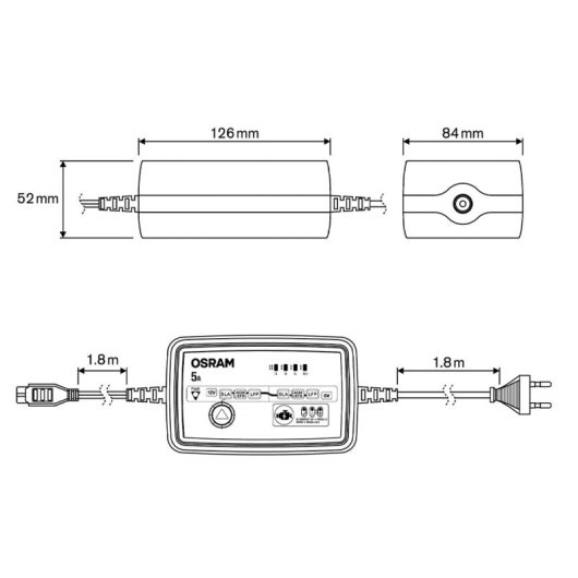 Cargador De Batería Inteligente Osram Batterycharge 1005