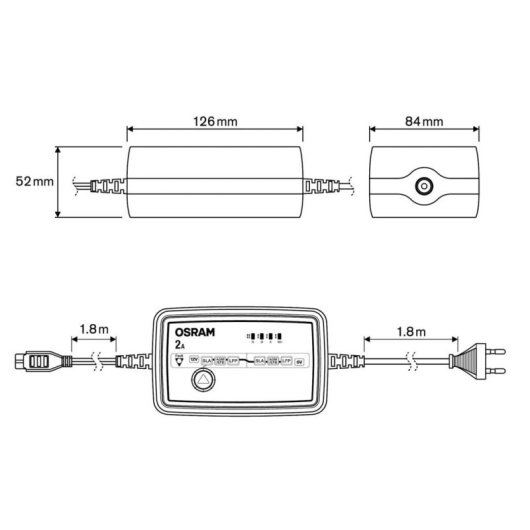 Cargador De Batería Inteligente Osram Batterycharge 1002
