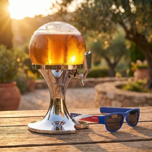 Dispensador de Cerveja InnovaGoods Ball 3,5L com 2 Óculos Sunfold France